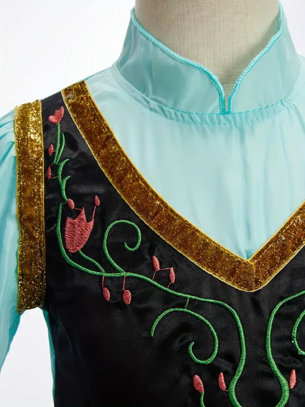 Déguisement princesse fille 6 pièces – robe, cape, perruque, accessoires féériques
