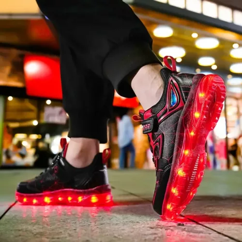 Baskets LED rechargeables USB – chaussures lumineuses mixtes pour sport et loisirs