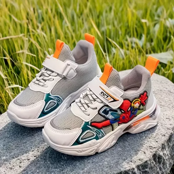 Baskets garçon à motif cartoon – chaussures confort respirantes casual
