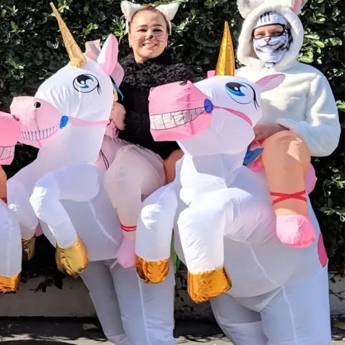 Costume gonflable licorne adulte – déguisement original pour soirée ou carnaval
