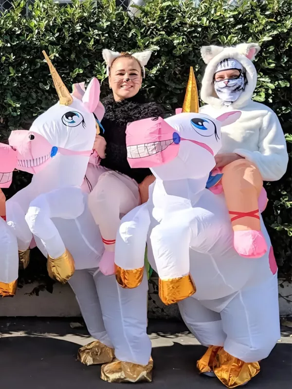 Costume gonflable licorne adulte – déguisement original pour soirée ou carnaval