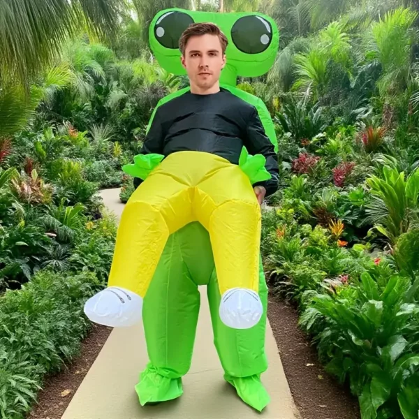 Déguisement gonflable alien porté enlevé – costume drôle adulte fête