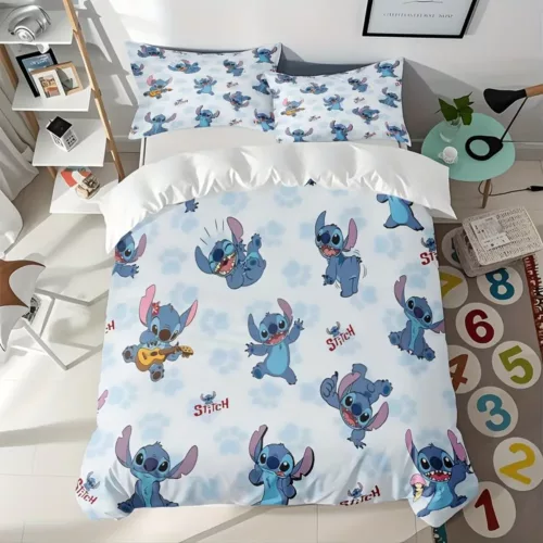 Parure de lit motif anime en polyester doux – housse de couette 2 ou 3 pièces