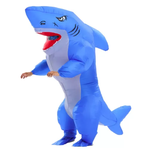 Costume requin gonflable adulte avec ventilateur – déguisement intégral festif