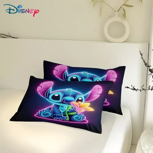 Parure de lit motif Stitch – housse de couette et taies d’oreiller 2/3 pièces