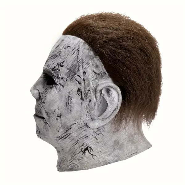 Masque d’horreur Halloween en latex réaliste – visage blanc larmes sanglantes
