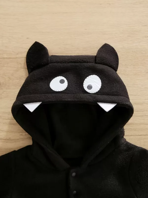 Combinaison Halloween garçon en molleton doux – déguisement à manches longues