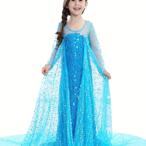 Robe princesse fille en tulle avec accessoires – déguisement carnaval ou fête