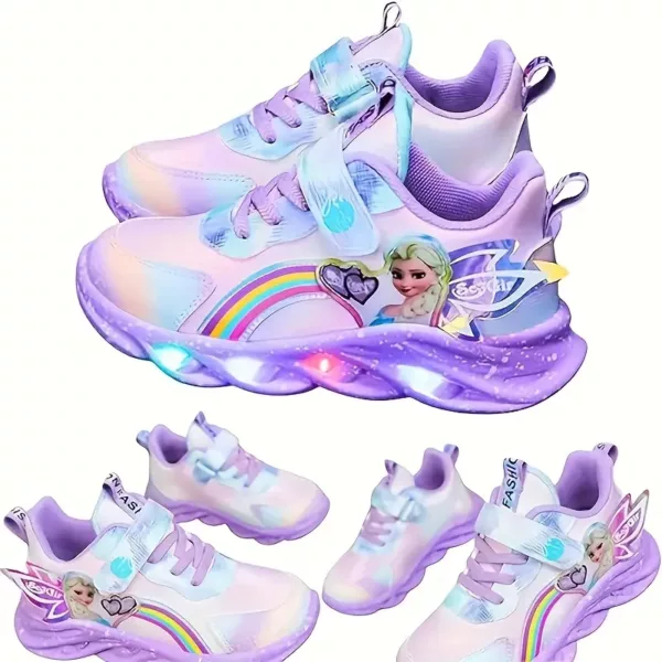 Baskets lumineuses fille – chaussures sport princesse pour bébé et tout-petit