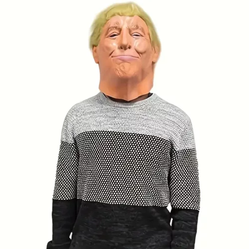 Masque en latex réaliste intégral – accessoire effrayant pour cosplay ou Halloween