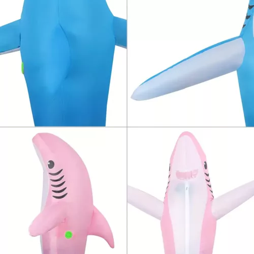 Costume gonflable requin adulte avec ventilateur USB – déguisement humoristique