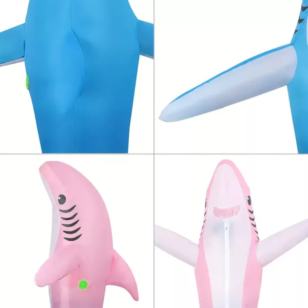 Costume gonflable requin adulte avec ventilateur USB – déguisement humoristique