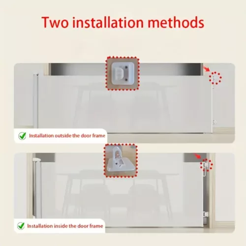 Barrière de sécurité extensible sans perçage – pour bébé et animaux, usage intérieur