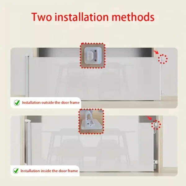 Barrière de sécurité extensible sans perçage – pour bébé et animaux, usage intérieur