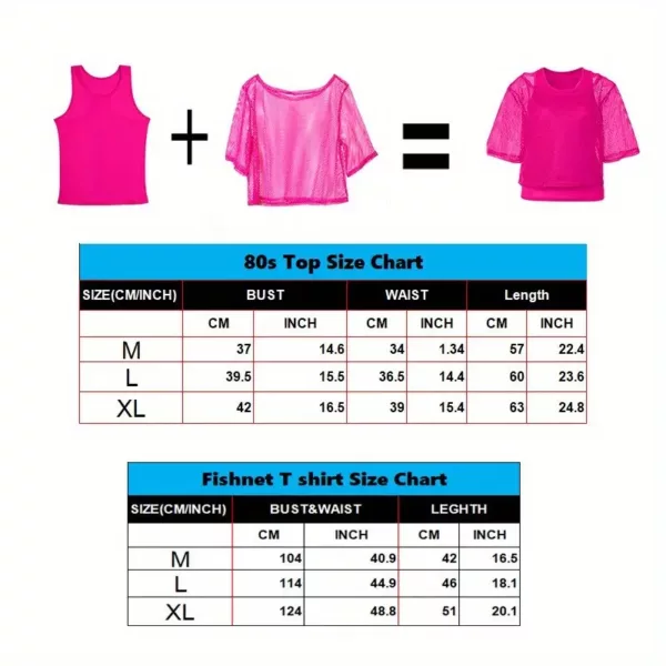 Tenue rétro années 80 pour femme – ensemble déguisement fête 12 pièces