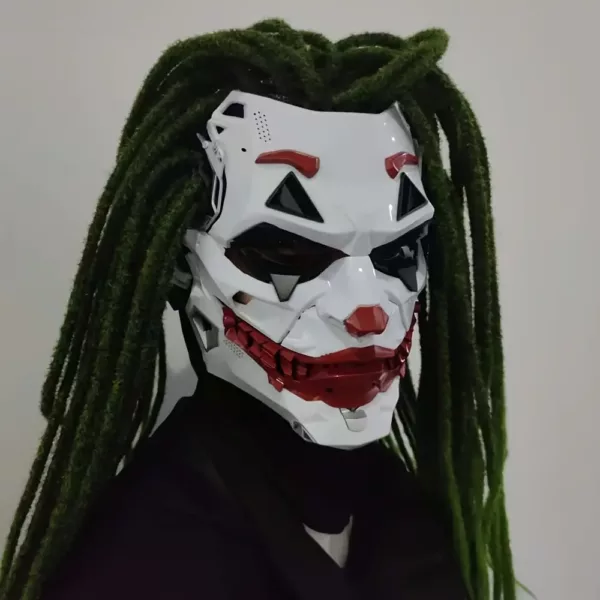 Masque clown maléfique réaliste pour Halloween – visage rieur terrifiant