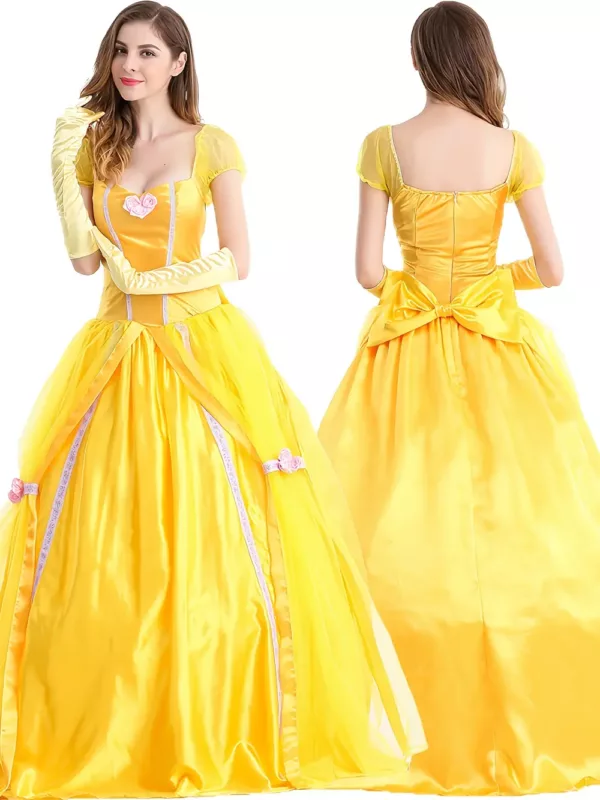 Robe princesse enfant avec grand nœud – costume fête Halloween ou Noël