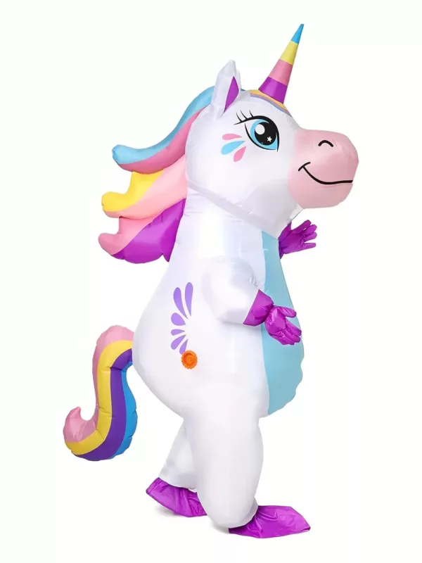Costume gonflable licorne adulte – design pastel mignon idéal fêtes et Halloween