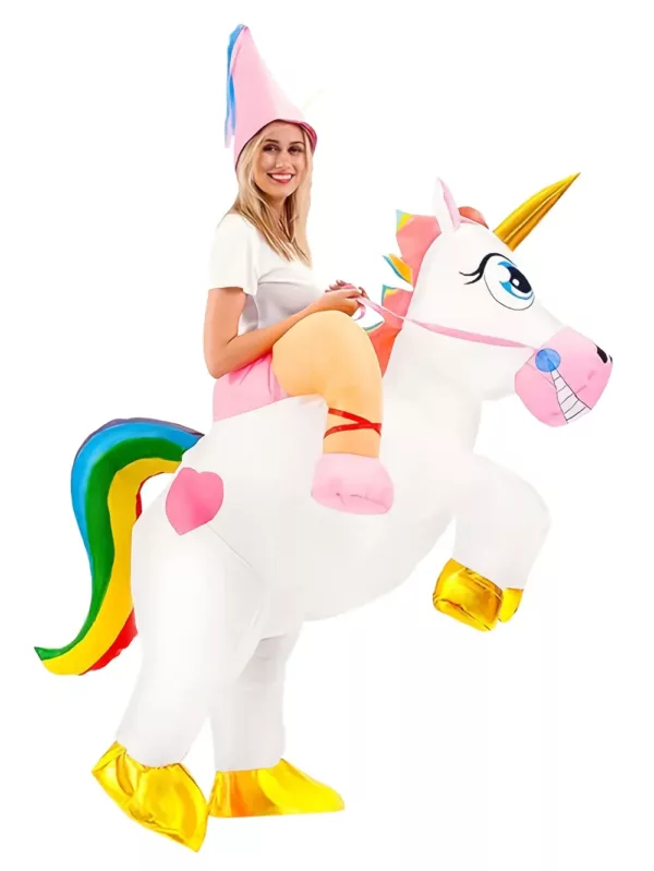 Costume gonflable licorne adulte – déguisement drôle pour fête ou carnaval