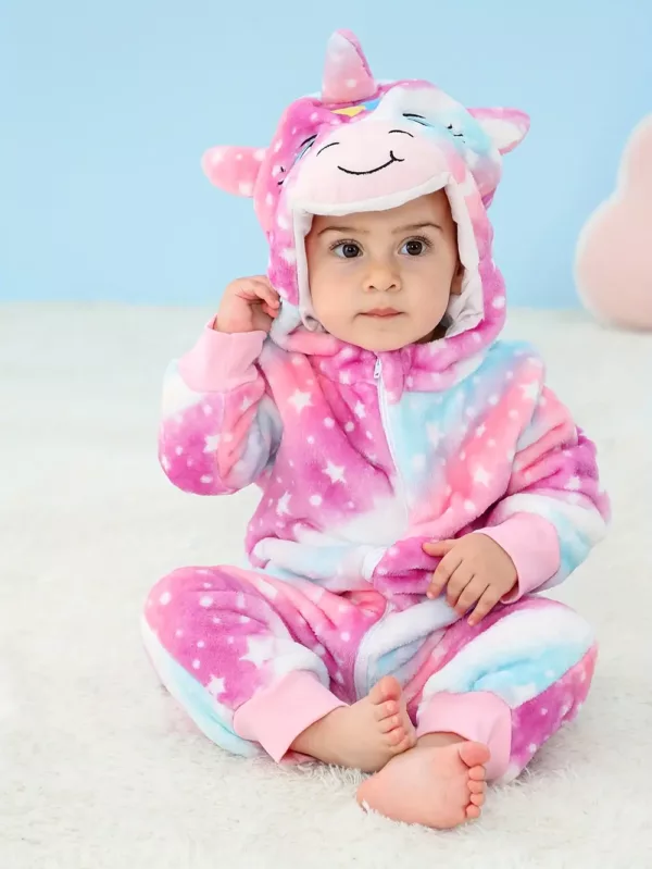 Pyjama licorne à capuche en polaire ultra doux – combinaison cocooning adulte