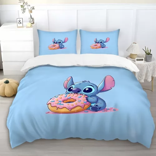 Parure de lit 3 pièces Lilo & Stitch – housse de couette ultra douce enfant