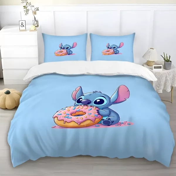 Parure de lit 3 pièces Lilo & Stitch – housse de couette ultra douce enfant