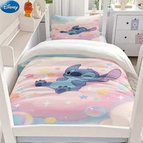 Parure de lit Stitch douce et respirante – housse de couette 2/3 pièces lavable