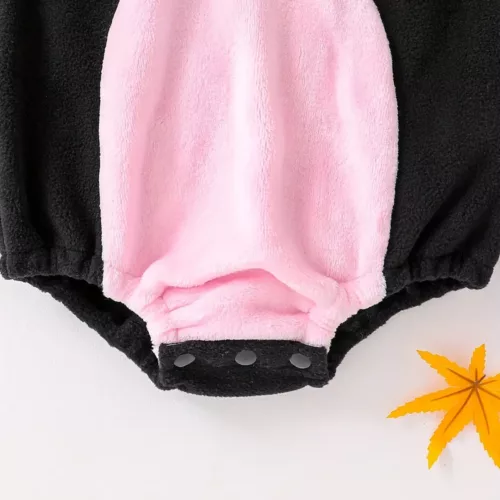 Combinaison bébé peluche chauve-souris – costume douillet à capuche