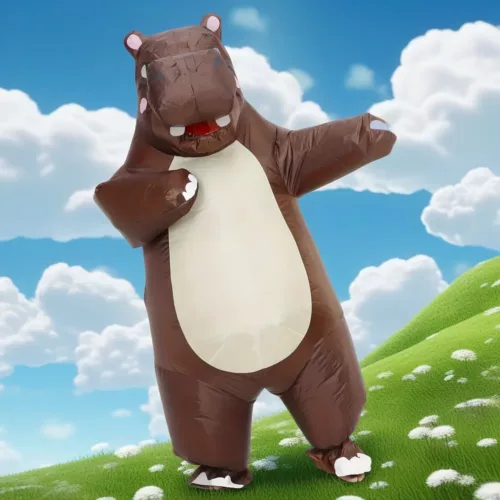 Déguisement gonflable hippopotame adulte – costume humoristique original