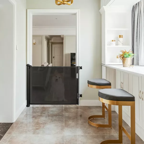 Barrière de sécurité extensible pour enfant et chien – usage intérieur/extérieur