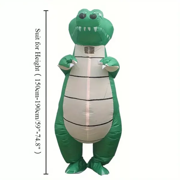 Costume gonflable dinosaure T-Rex drôle en polyester – adulte et ado Halloween