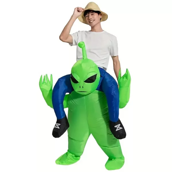 Déguisement gonflable alien adulte – costume fun alimenté par USB ou piles