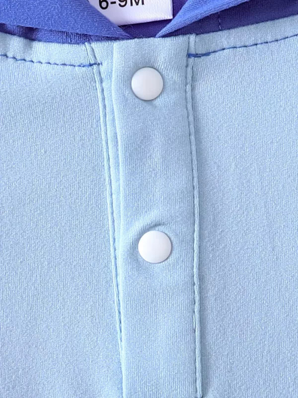 Barboteuse bébé Stitch Disney en polaire douce – pyjama chaud zippé