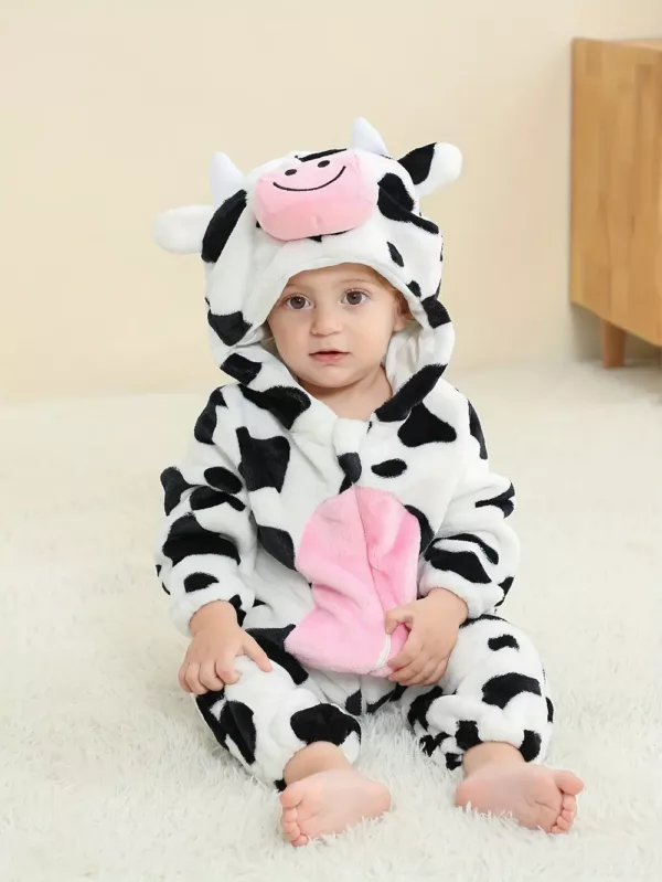 Combinaison déguisement bébé animal mignon avec capuche – douce et confortable