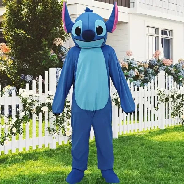 Costume Stitch bleu en peluche – déguisement cosplay doux pour enfants