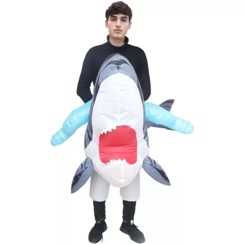 Costume gonflable requin adulte – déguisement original pour soirée ou carnaval