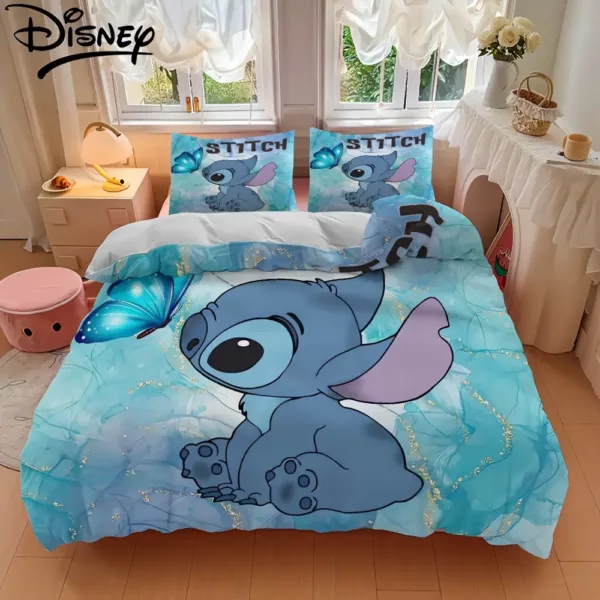 Parure de lit 3 pièces – housse de couette avec 2 taies d’oreiller effet soie satinée