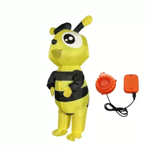 Costume gonflable adulte insecte fantaisie avec ailes noires – idéal cosplay et fête