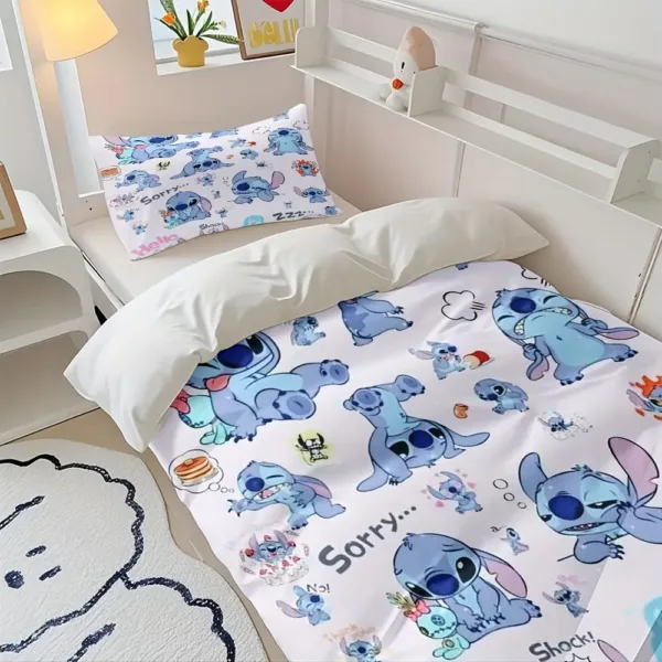 Parure de lit thème anime 2 ou 3 pièces en polyester doux – style manga moderne