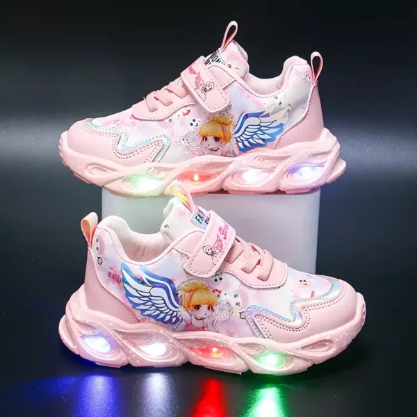 Baskets fille rétro à LED – style basse lumineuses pour look tendance
