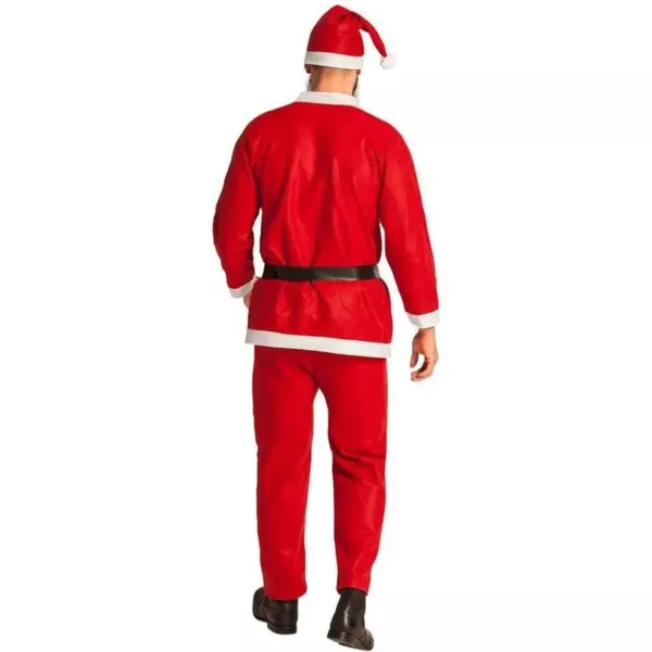 Déguisement de Père Noël complet 5 pièces – costume rouge avec accessoires