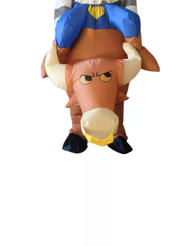Costume gonflable taureau adulte – déguisement humoristique pour fête et carnaval