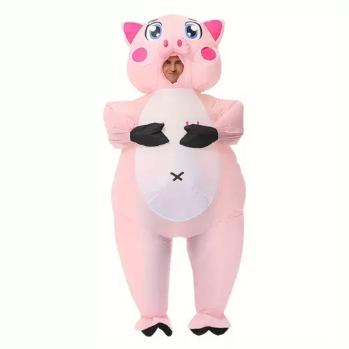 Costume gonflable cochon rose – déguisement drôle adulte pour fête et carnaval