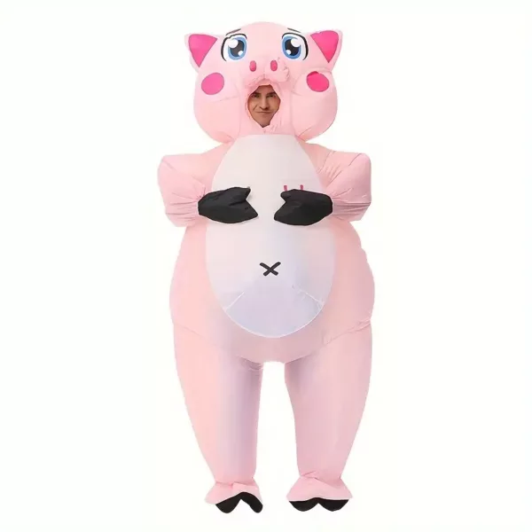Costume gonflable cochon rose – déguisement drôle adulte pour fête et carnaval