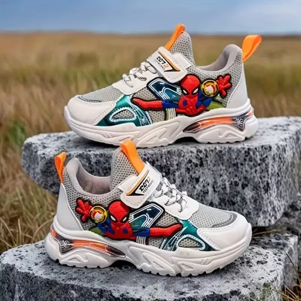 Baskets garçon à motif cartoon – chaussures confort respirantes casual