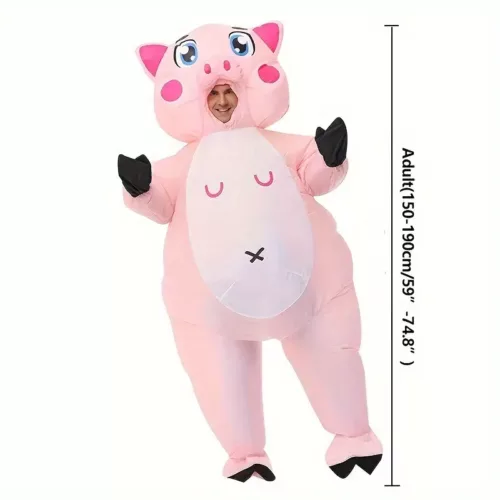Costume gonflable cochon rose – déguisement drôle adulte pour fête et carnaval