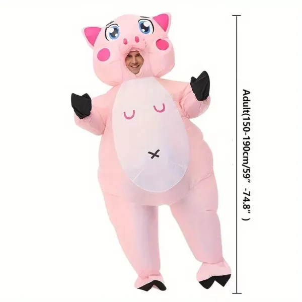 Costume gonflable cochon rose – déguisement drôle adulte pour fête et carnaval
