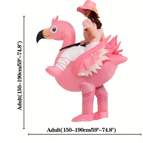 Costume gonflable flamant rose pour femme – déguisement original et fun