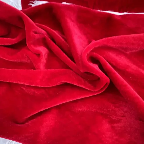 Costume Père Noël velours bordeaux – ensemble 10 pièces élégant et complet