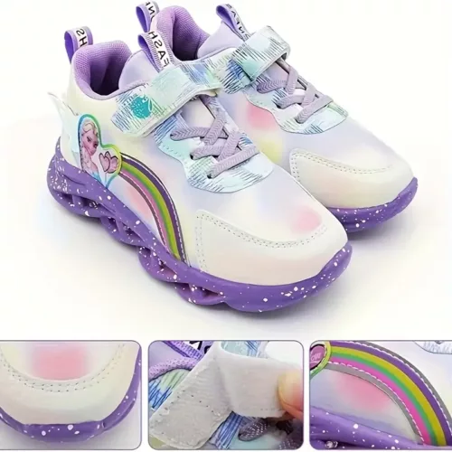 Baskets lumineuses fille – chaussures sport princesse pour bébé et tout-petit